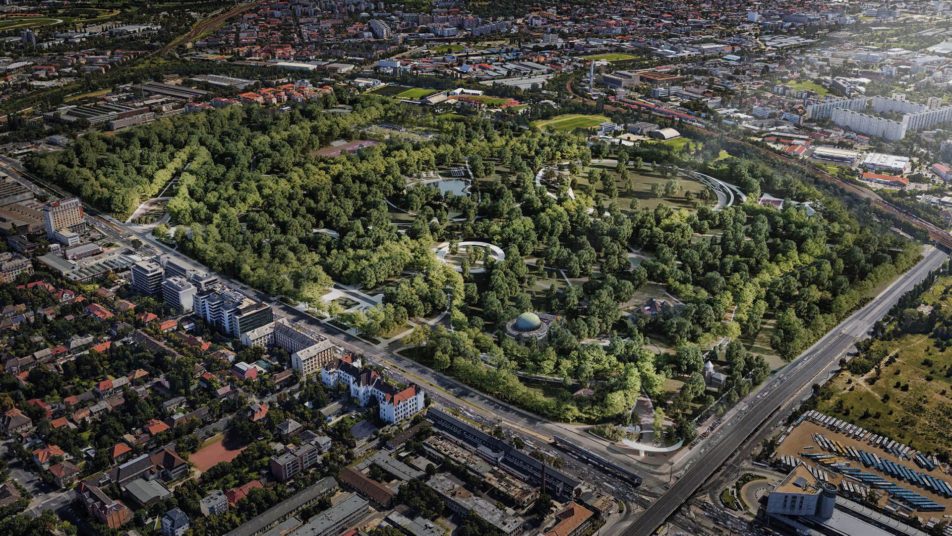 Népliget, aerial